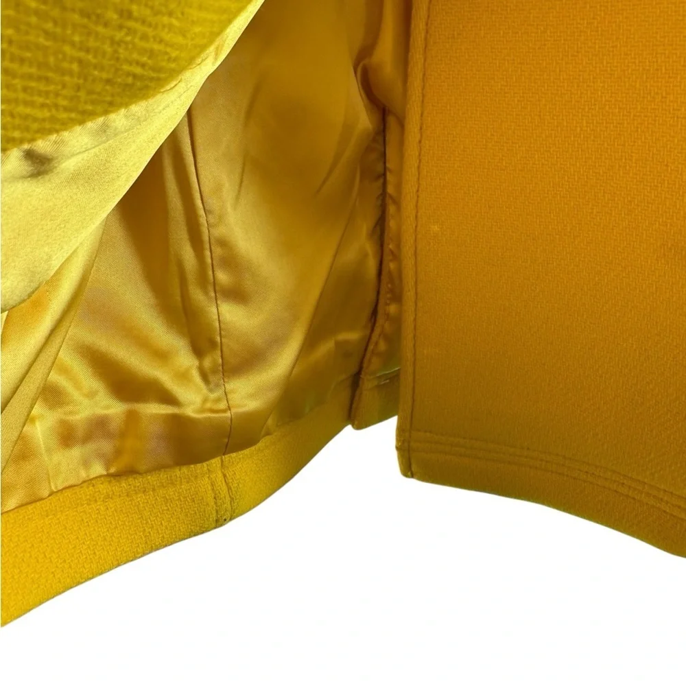 J.Crew Stadium Cloth Wool Peacoat Yellow OP Petite bf - Picture 4 of 9
